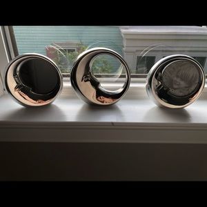 Silver Moon Nambe picture frames and piggy bank